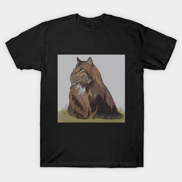 Norwegian Forest Cat T-Shirt by ArtbyDJV